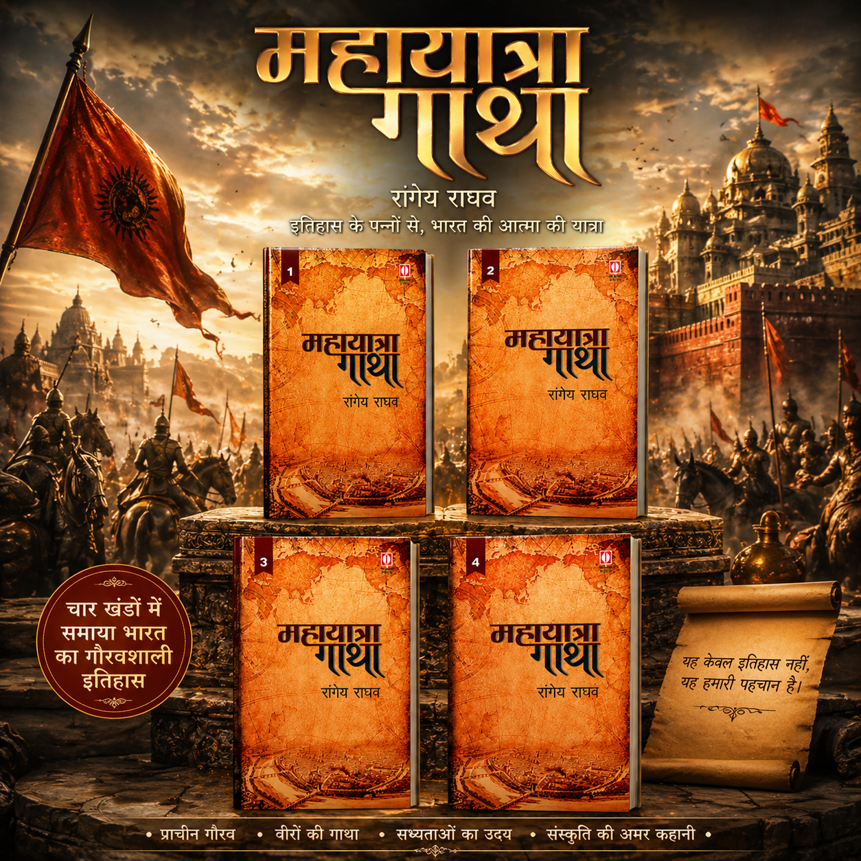 ‘महायात्रा गाथा’ (4 खंड ) / Mahayatra Gatha ( 4 Vols.) Historical Fiction, Bestseller